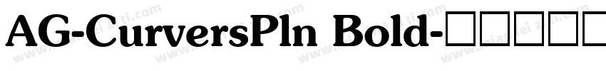 AG-CurversPln Bold字体转换